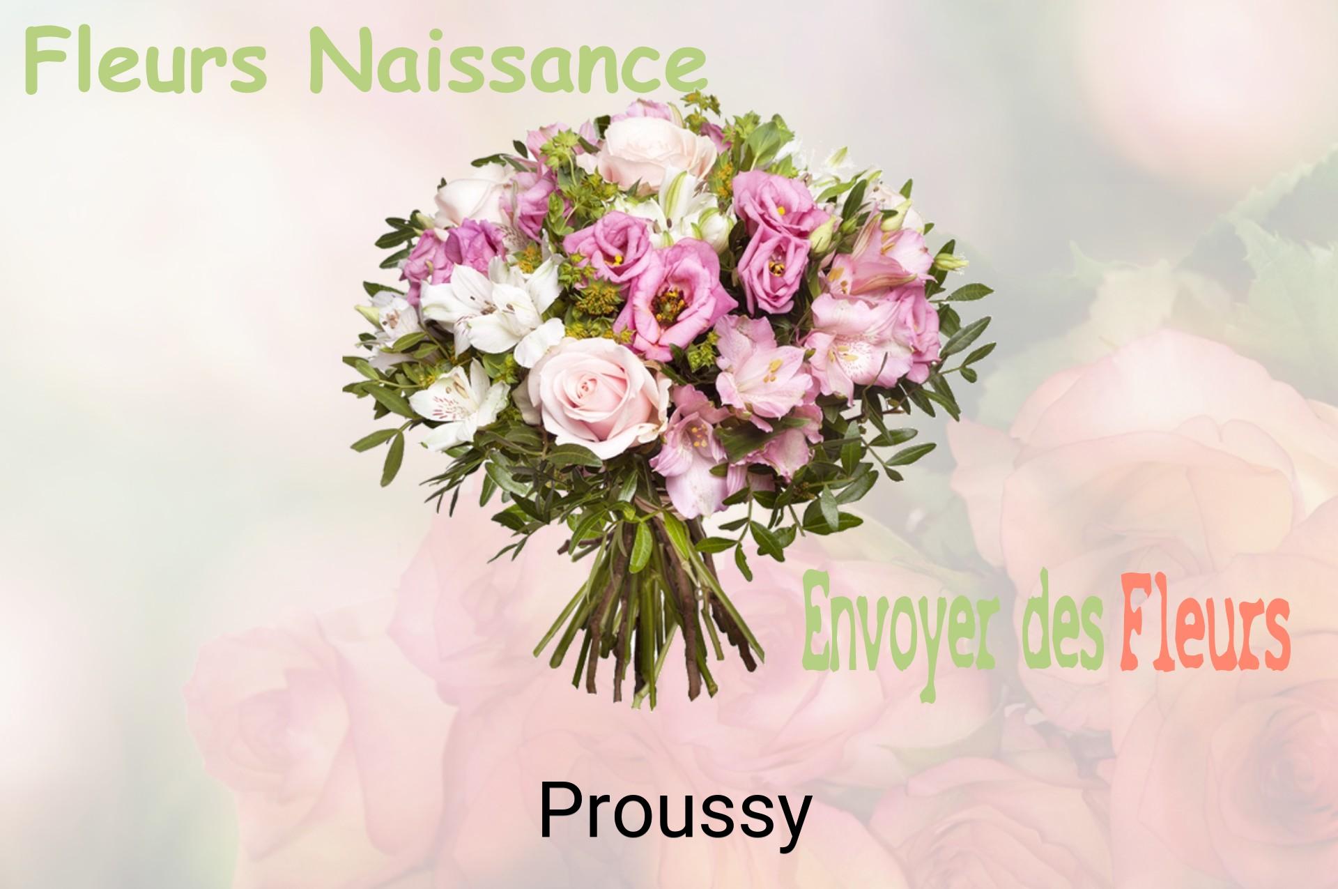 Bouquet de fleurs de naissance livré à Proussy